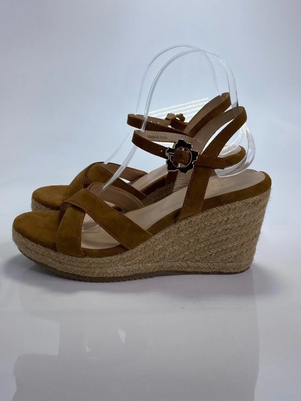 Ted Baker Women's Brown Suede Strap Taymii Espadrille Wedge Sz 9
